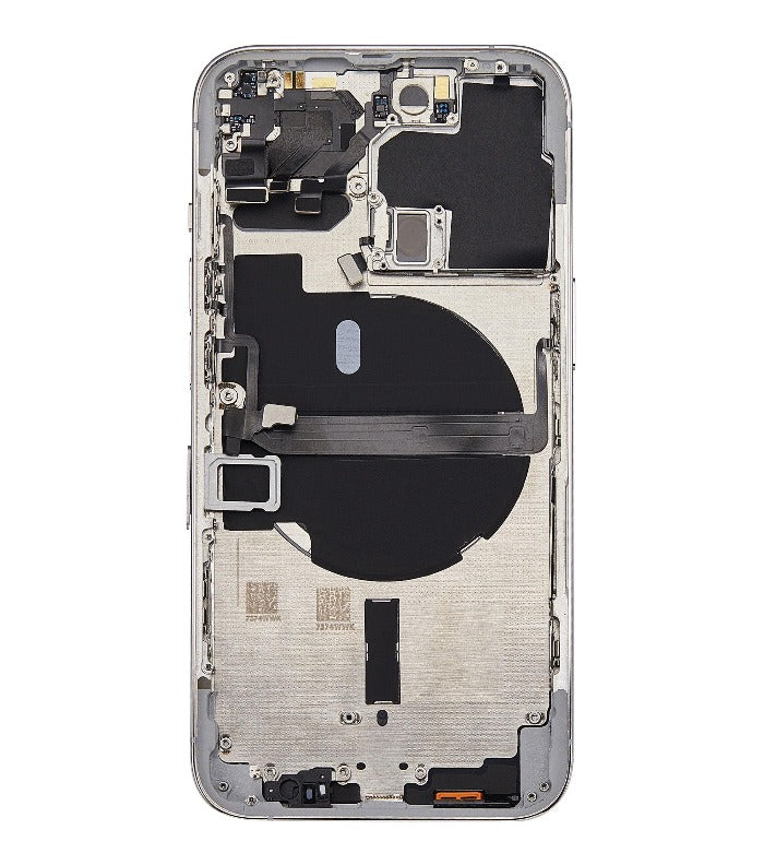 Replacement iPhone 13 Pro Max Battery Back Housing With Small Parts - Silver - Best Cell Phone Parts Distributor in Canada, Parts Source Replacement iPhone 13 Pro Max Battery Back Housing With Small Parts - Silver - Best Cell Phone Parts Distributor in Canada, Parts Source